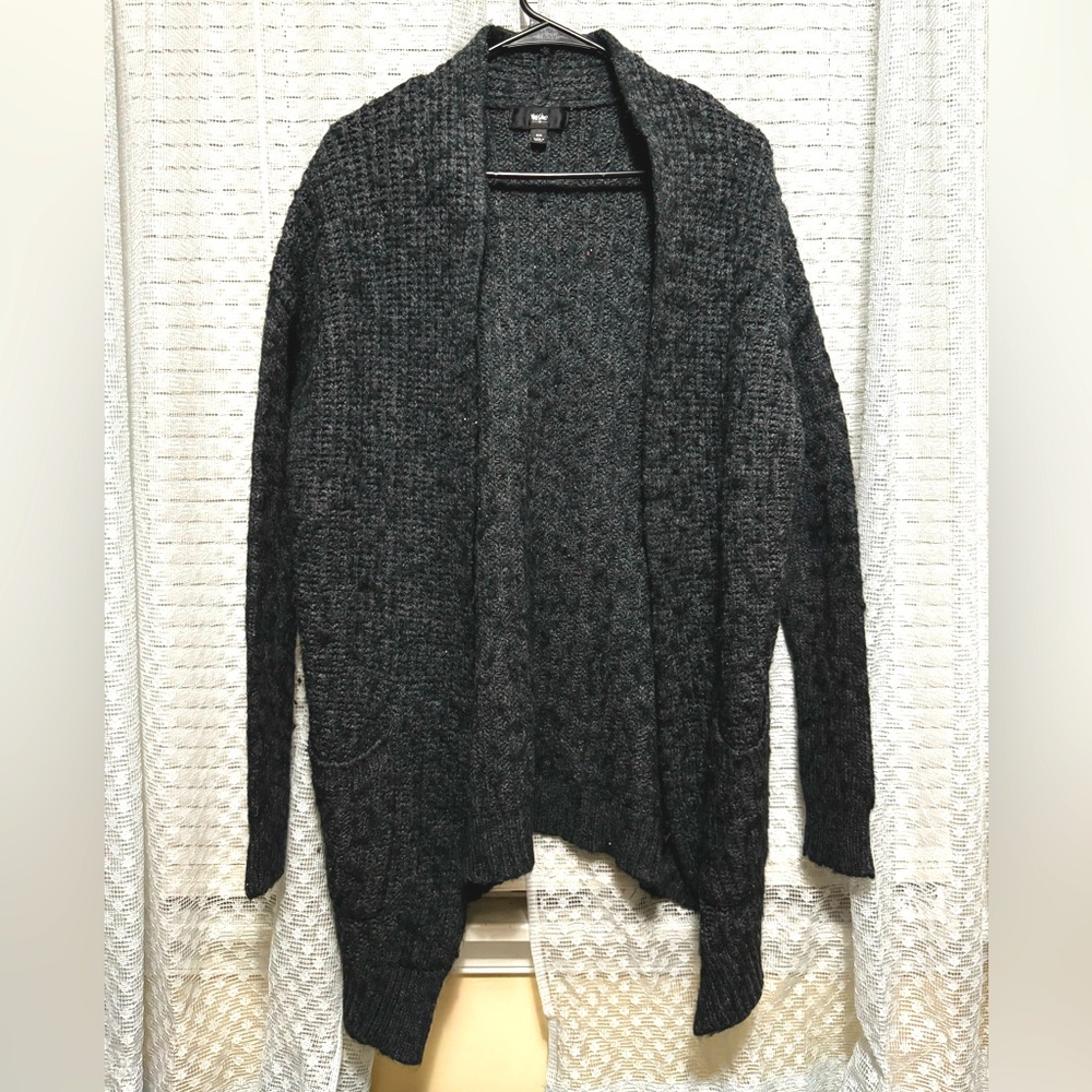 Gray cardigan, long cardigan
